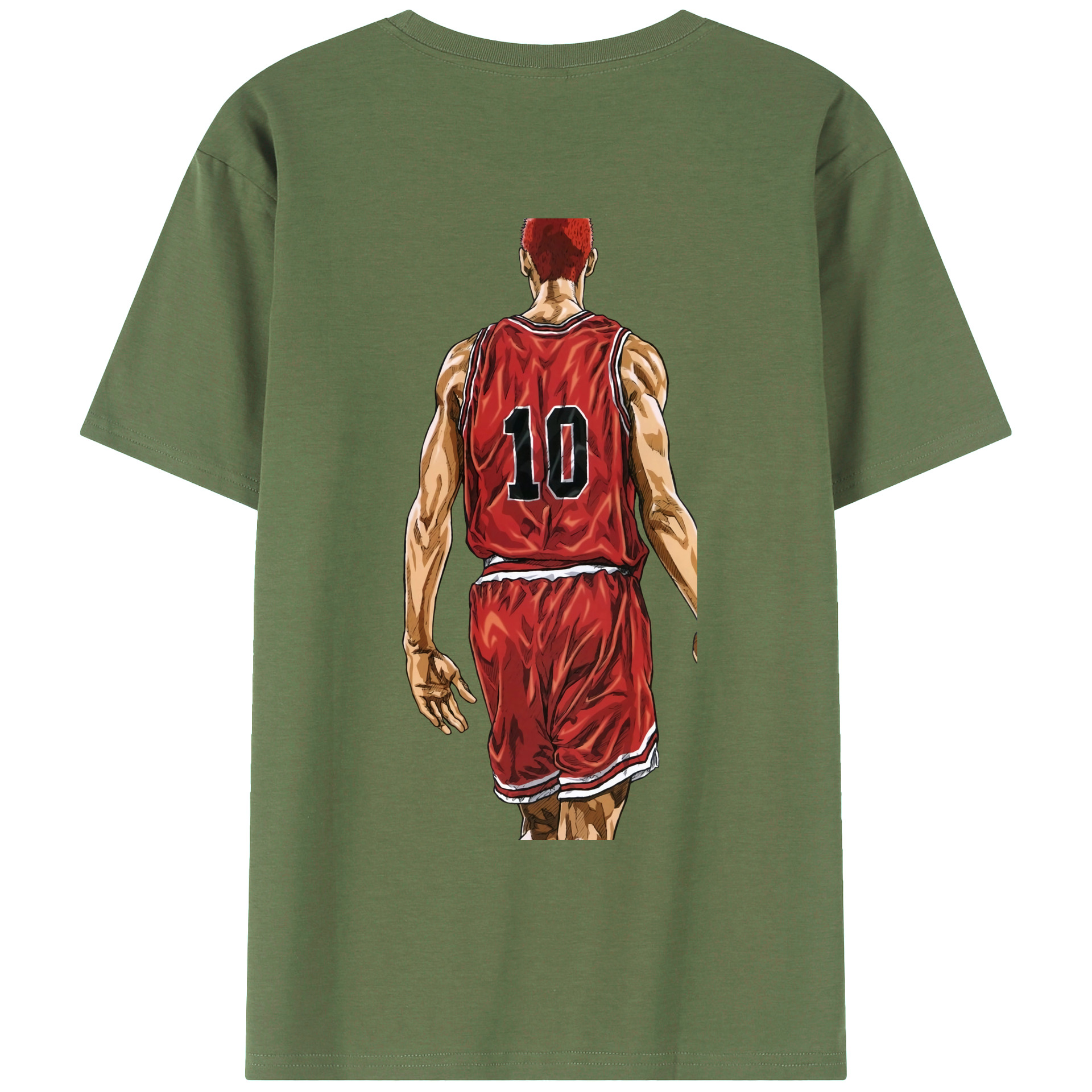 （画像用） SLAM DUNK／スラムダンク 綿100％ メンズ半袖Tシャツ（バックプリント） 通気性